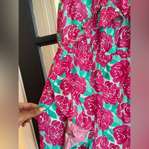 NWT Vineyard Vines Painted Rose Ruffle  Floral Dress Size 6 Kentucky Derby - Picture 2 of 6